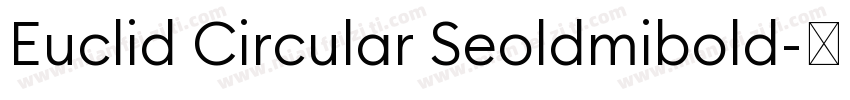 Euclid Circular Seoldmibold字体转换
